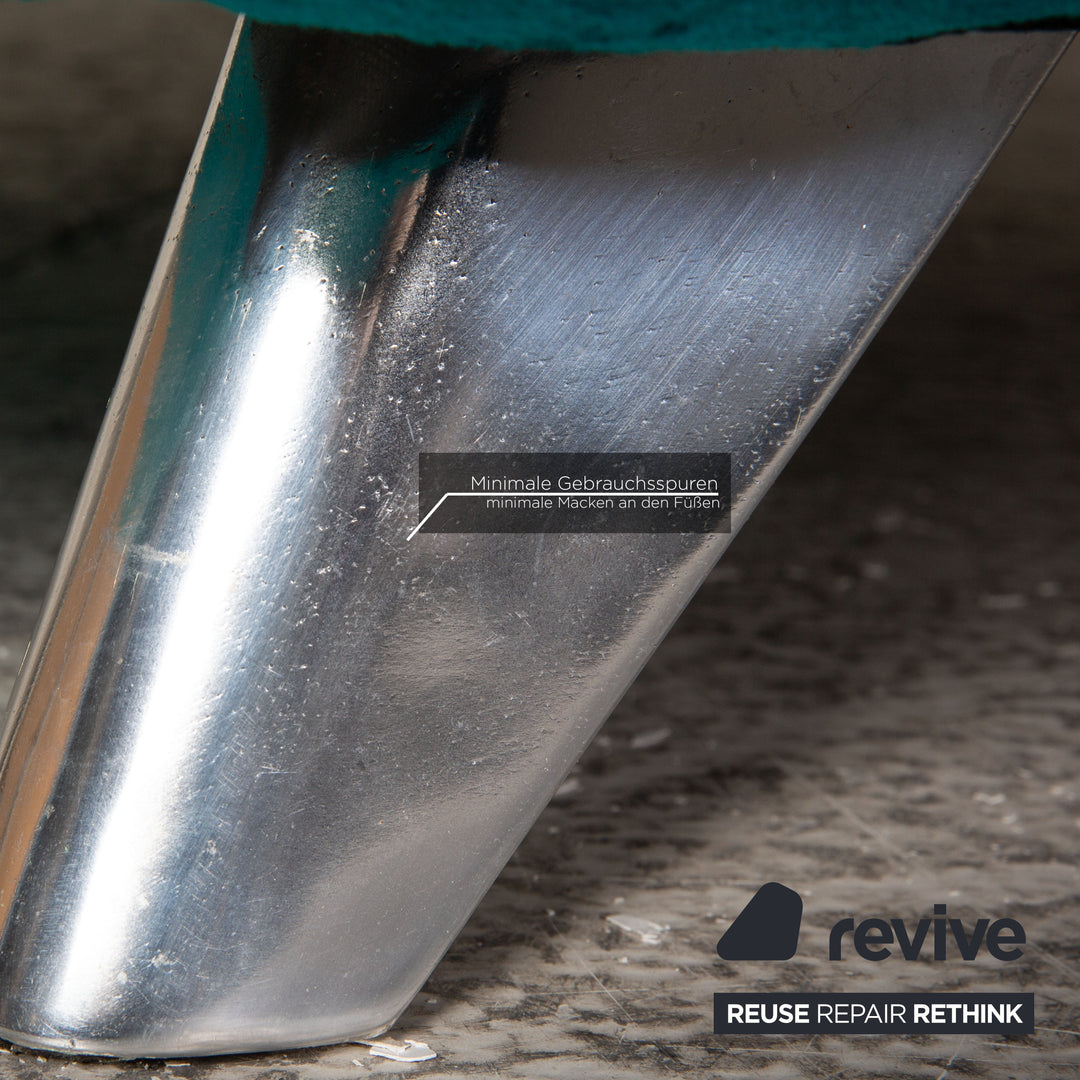 Bretz Laola Hookipa Fabric Sofa Turquoise Three Seater Couch