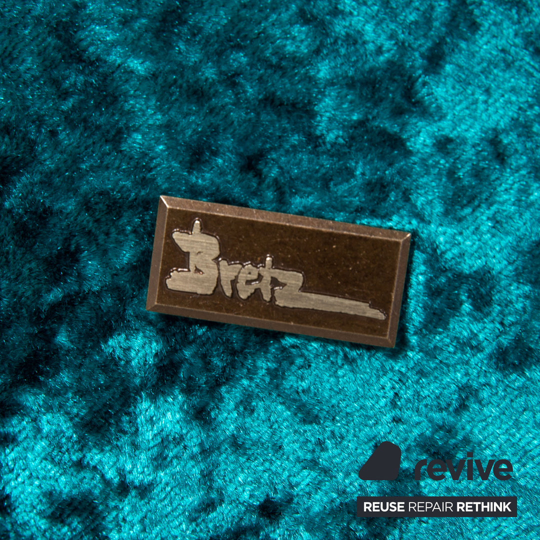 Bretz Laola Hookipa Fabric Sofa Turquoise Three Seater Couch