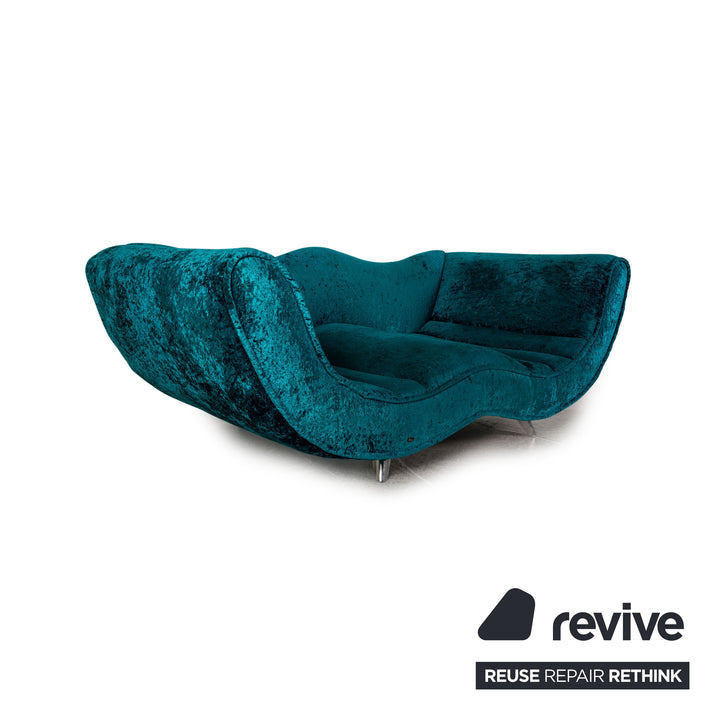 Bretz Laola Hookipa Fabric Sofa Turquoise Three Seater Couch