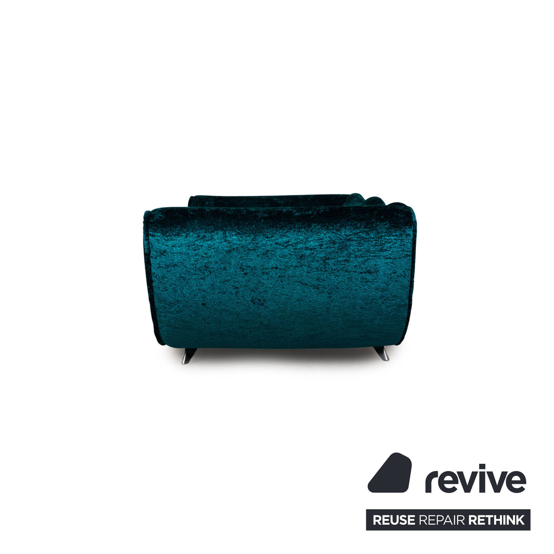 Bretz Laola Hookipa Fabric Sofa Turquoise Three Seater Couch