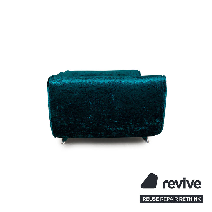 Bretz Laola Hookipa Fabric Sofa Turquoise Three Seater Couch