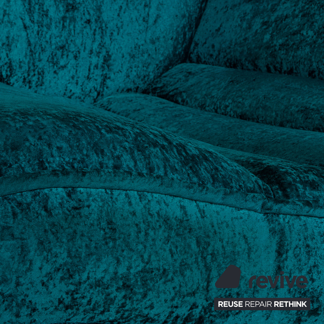 Bretz Laola Hookipa Fabric Sofa Turquoise Three Seater Couch