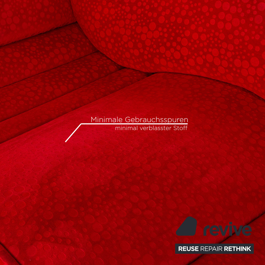 Bretz Laola Hookipa Fabric Two Seater Red Sofa Couch