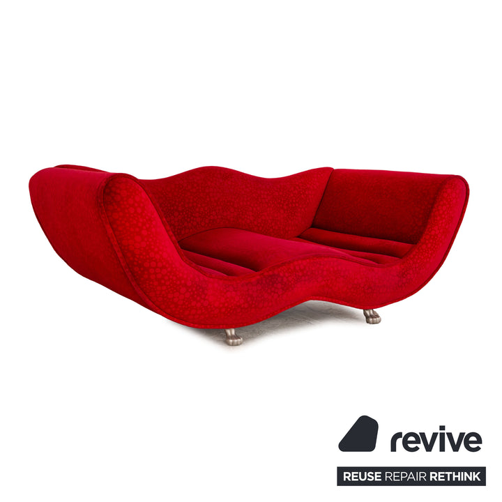 Bretz Laola Hookipa Fabric Two Seater Red Sofa Couch