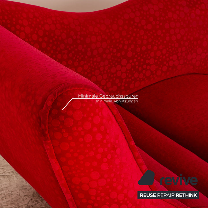 Bretz Laola Hookipa Fabric Two Seater Red Sofa Couch