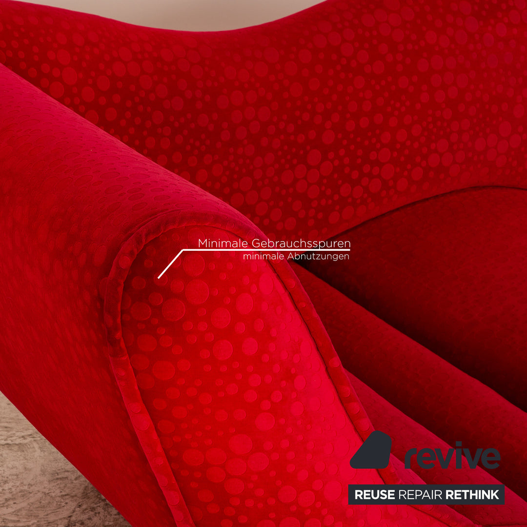 Bretz Laola Hookipa Fabric Two Seater Red Sofa Couch