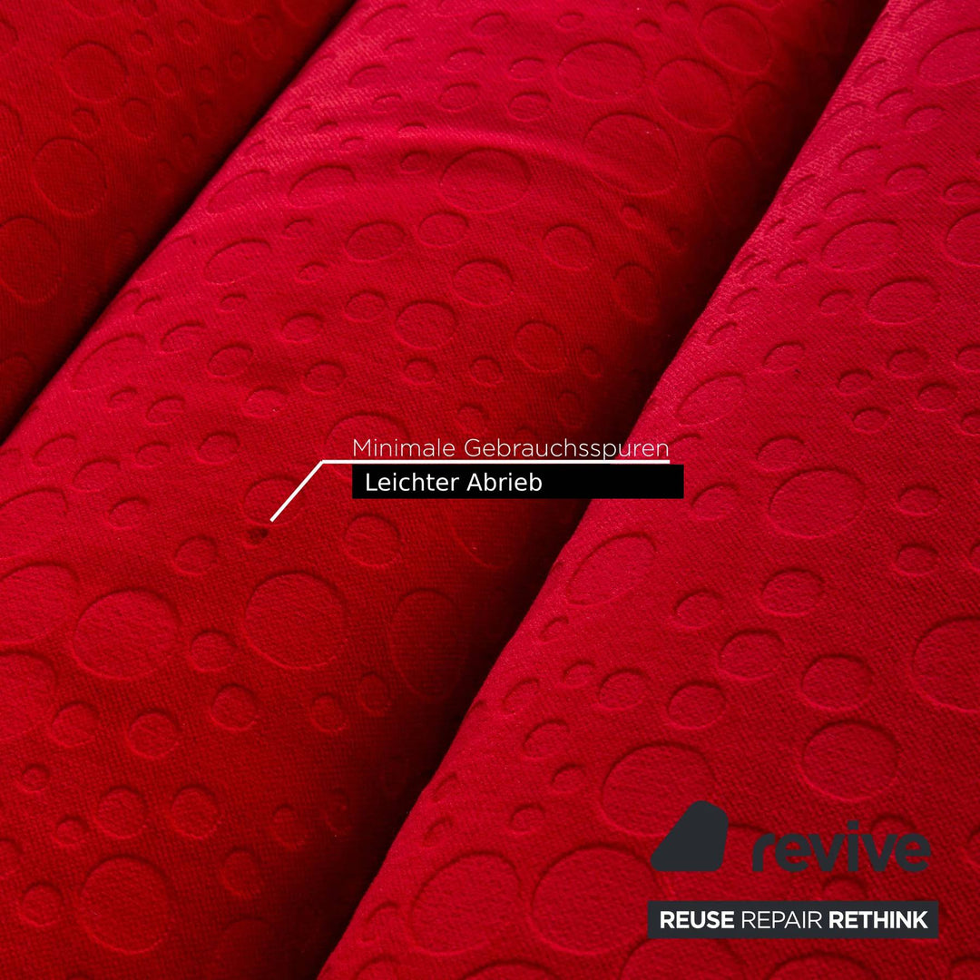 Bretz Laola Hookipa Fabric Two Seater Red Sofa Couch