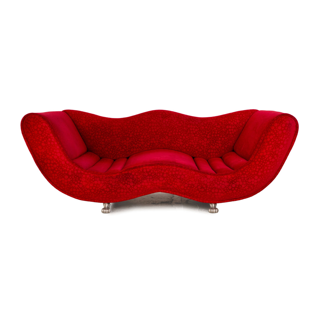 Bretz Laola Hookipa Fabric Two Seater Red Sofa Couch
