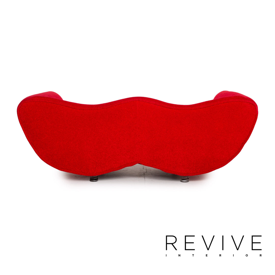 Bretz Laola fabric sofa red three-seater couch