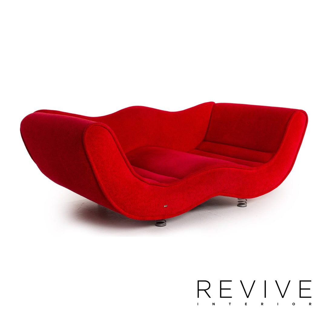 Bretz Laola fabric sofa red three-seater couch