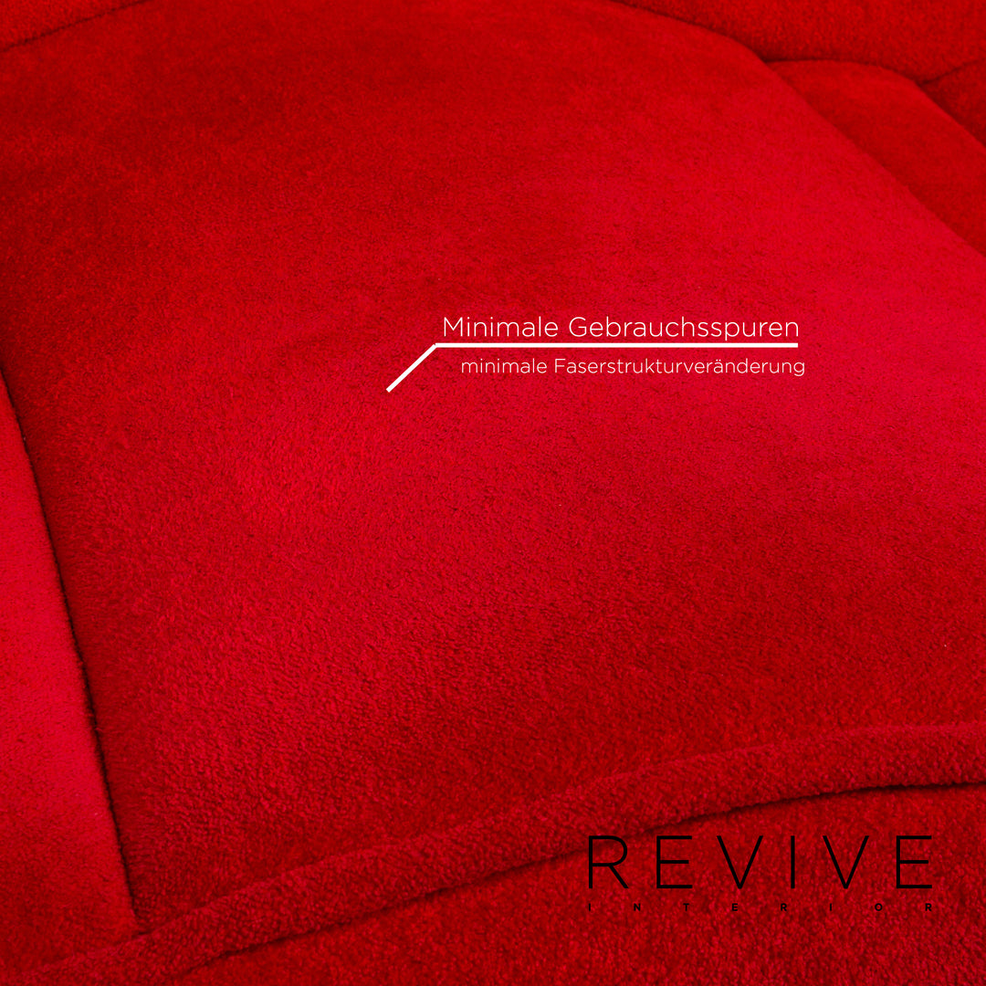 Bretz Laola fabric sofa red three-seater couch