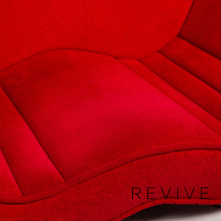 Bretz Laola fabric sofa red three-seater couch