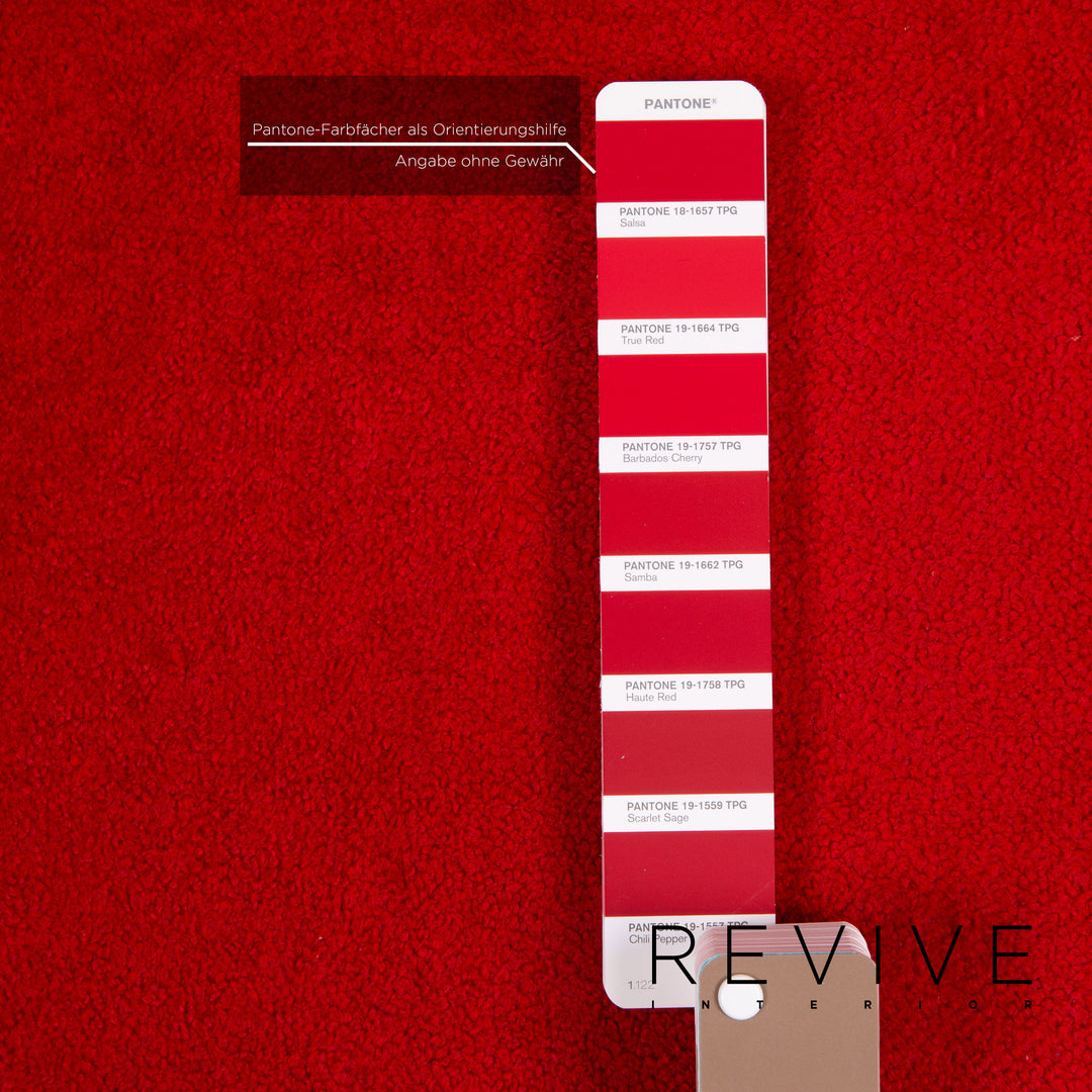 Bretz Laola fabric sofa red three-seater couch