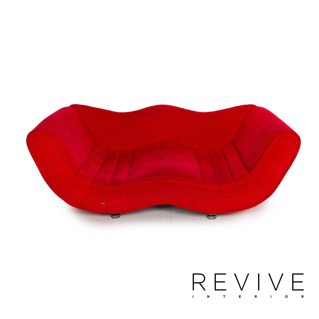 Bretz Laola fabric sofa red three-seater couch