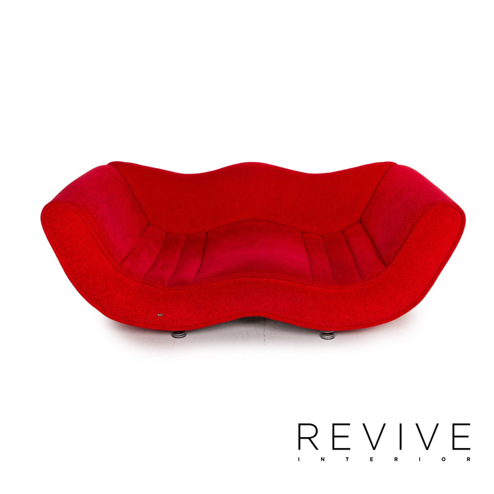 Bretz Laola fabric sofa red three-seater couch