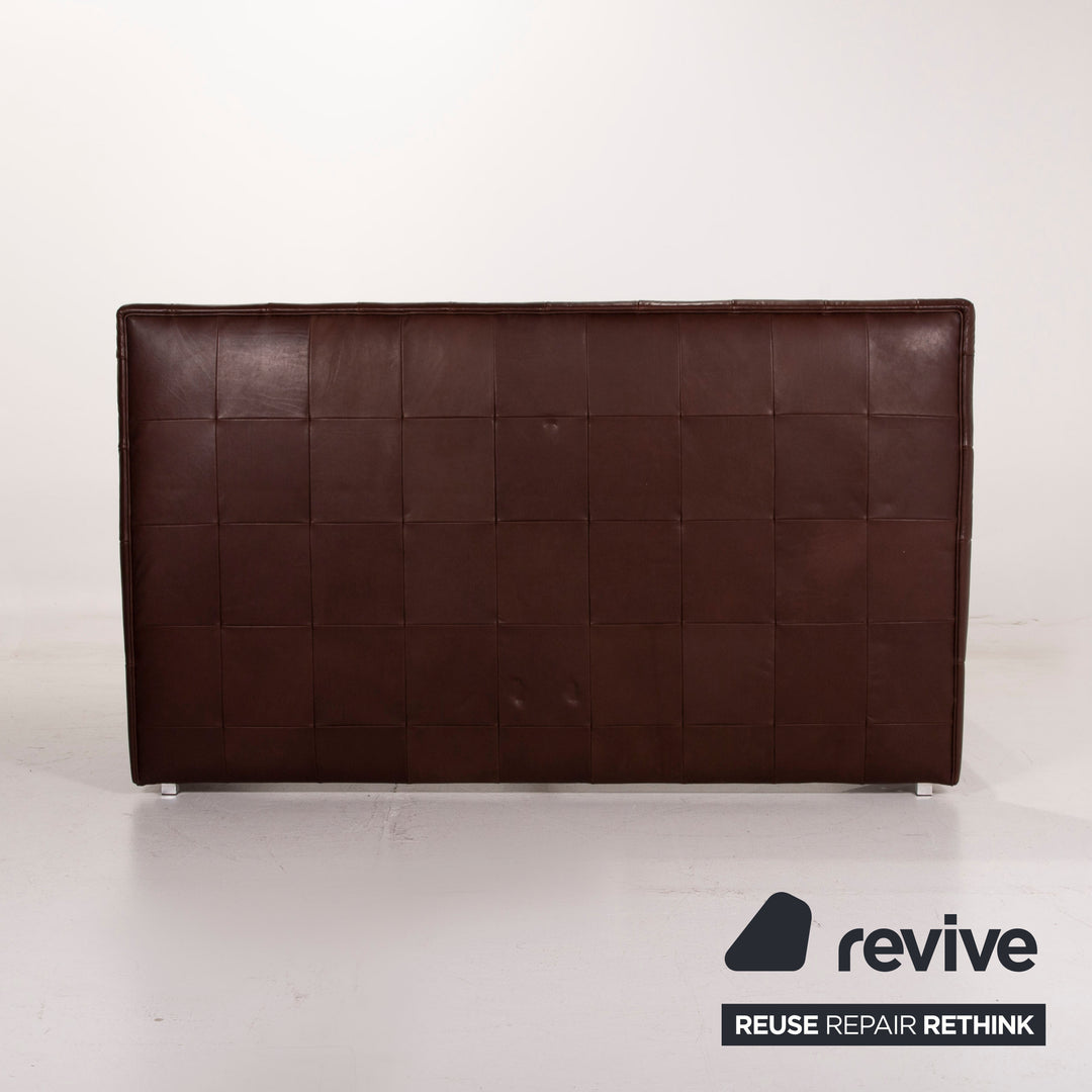 Bretz Chesterfield Leder Bett Braun 200cm x 200cm inkl. Truhen #14987