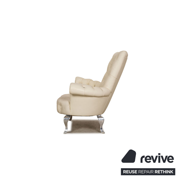 Bretz leather sofa set cream two-seater three-seater couch