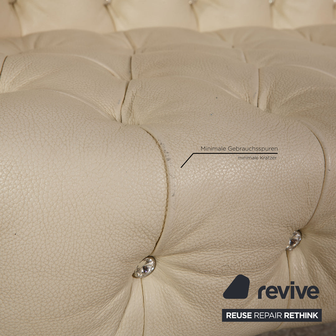 Bretz leather sofa set cream two-seater three-seater couch