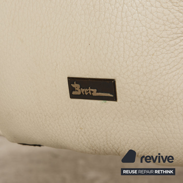 Bretz leather sofa set cream two-seater three-seater couch