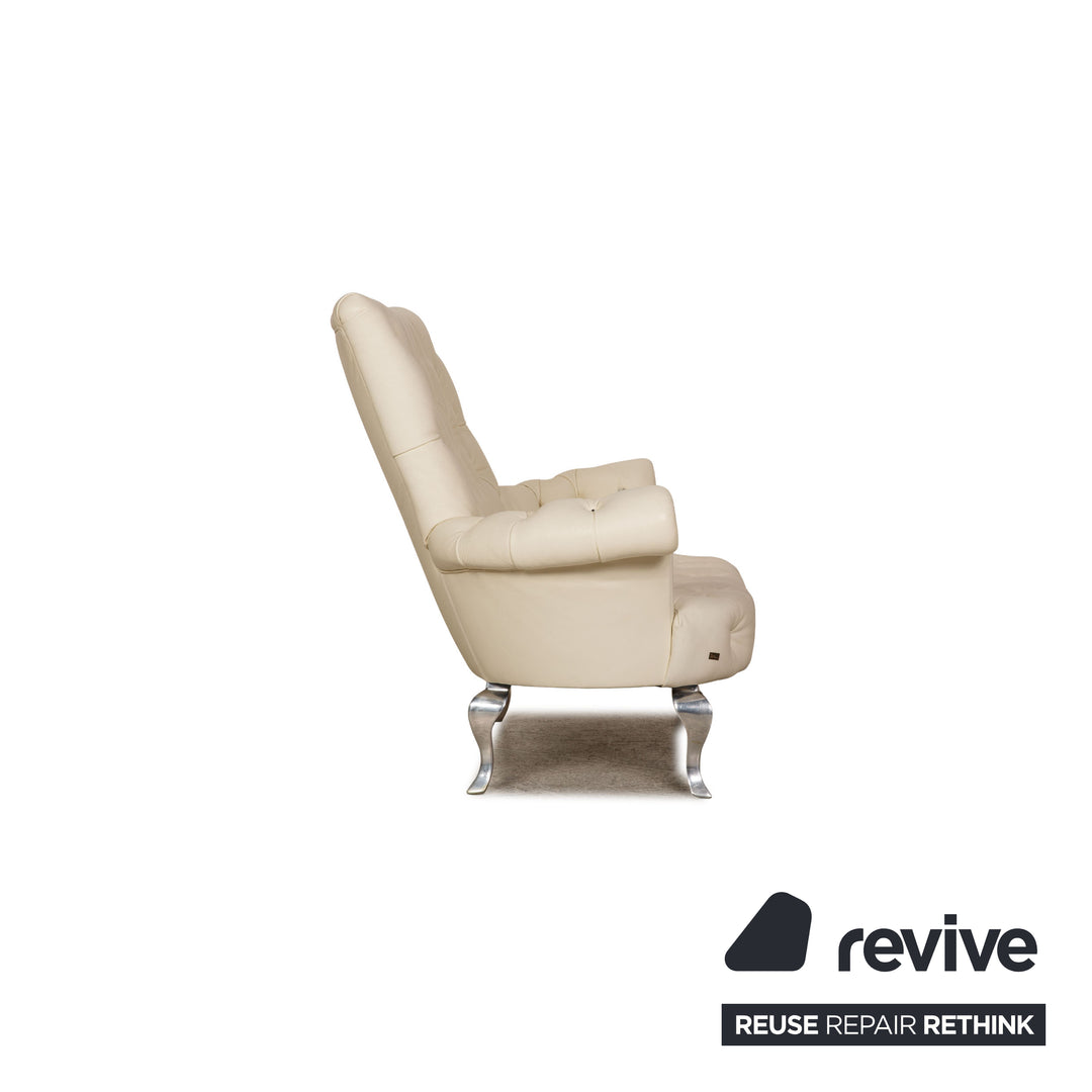 Bretz leather sofa set cream two-seater three-seater couch