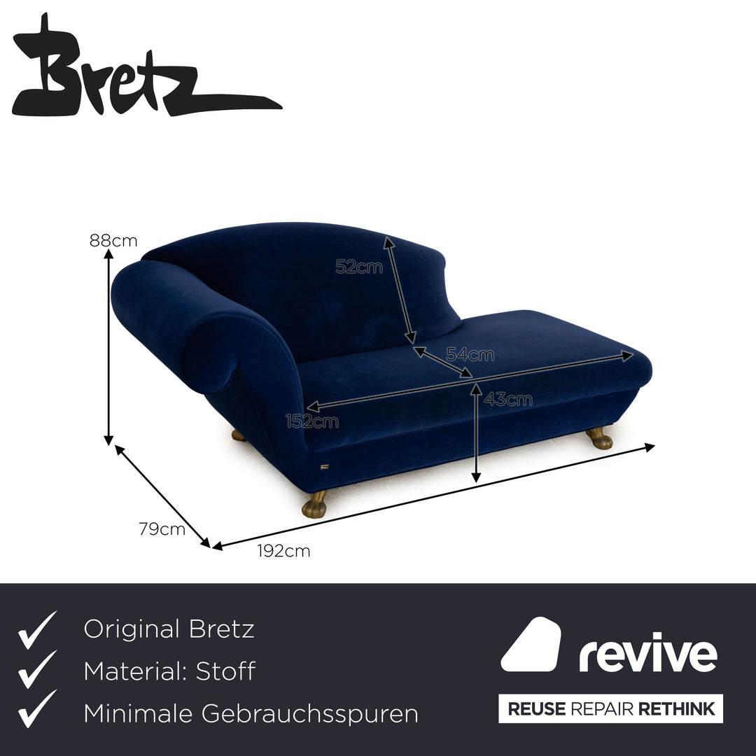 Bretz LouLou Fabric Lounger Blue Daybed