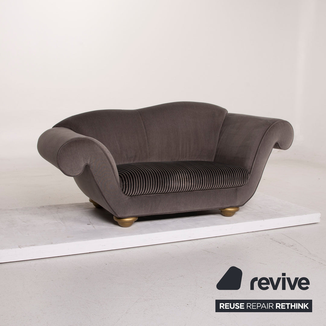 Bretz LouLou Fabric Sofa Gray Two Seater Velvet #15155