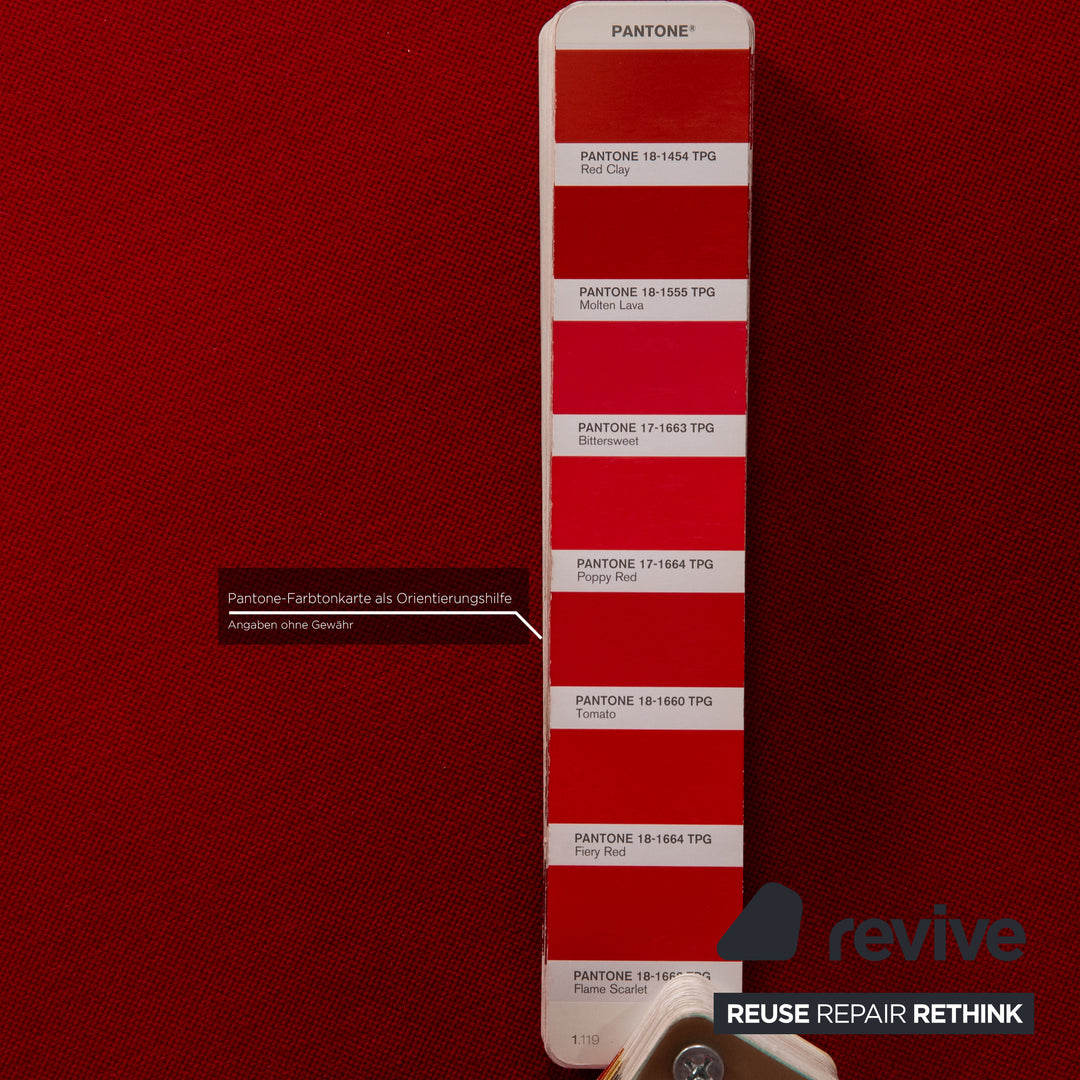 Bretz LouLou fabric sofa red three-seater couch lounger