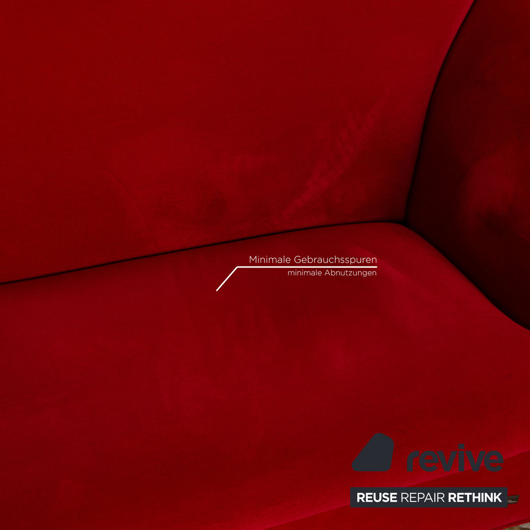 Bretz LouLou fabric sofa red three-seater couch lounger