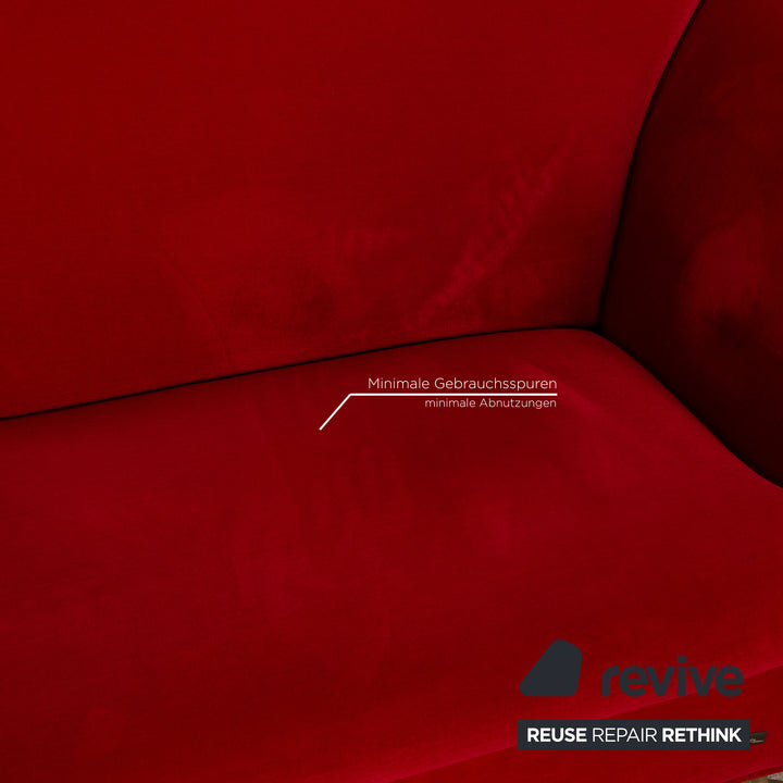 Bretz LouLou fabric sofa red three-seater couch lounger