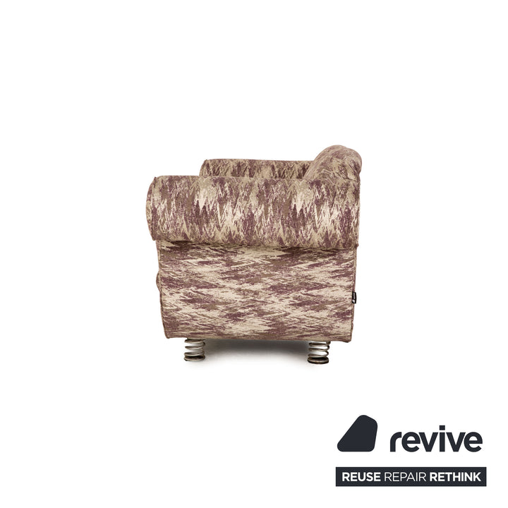 Bretz LouLou fabric two-seater beige olive purple pattern sofa couch new cover