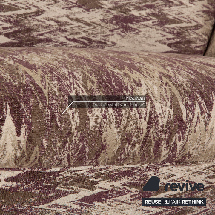 Bretz LouLou fabric two-seater beige olive purple pattern sofa couch new cover