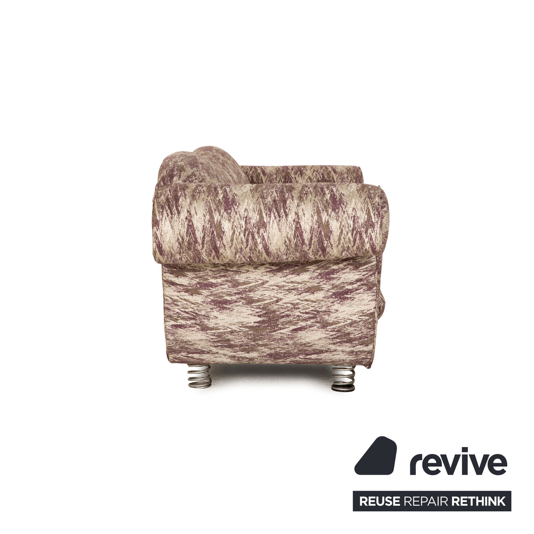 Bretz LouLou fabric two-seater beige olive purple pattern sofa couch new cover