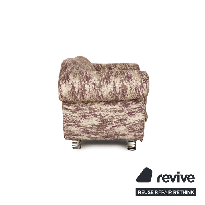 Bretz LouLou fabric two-seater beige olive purple pattern sofa couch new cover