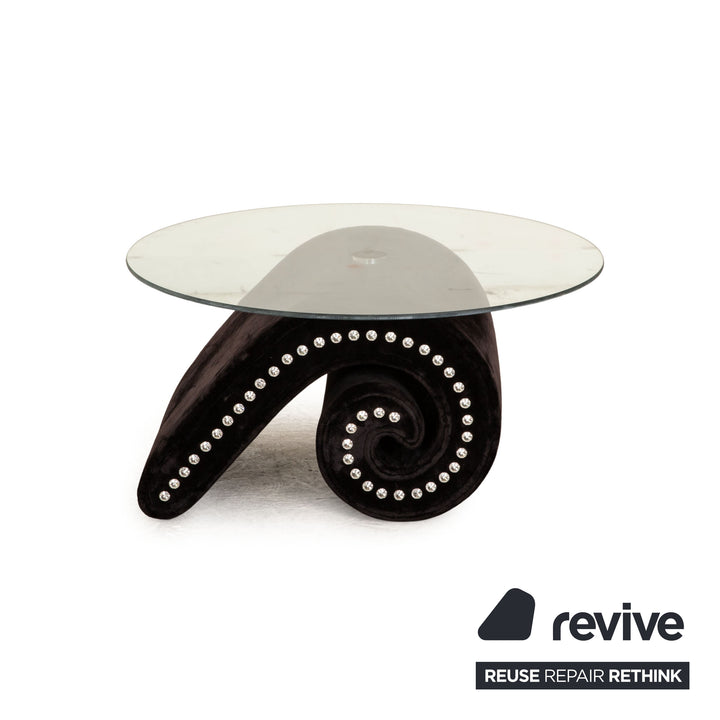 Bretz mammoth glass coffee table black