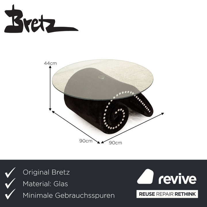 Bretz mammoth glass coffee table black