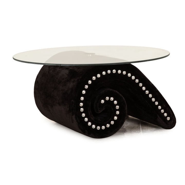 Bretz mammoth glass coffee table black