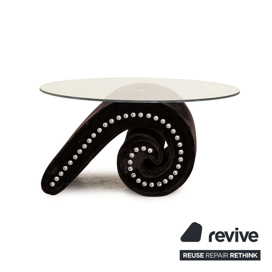 Bretz mammoth glass coffee table black