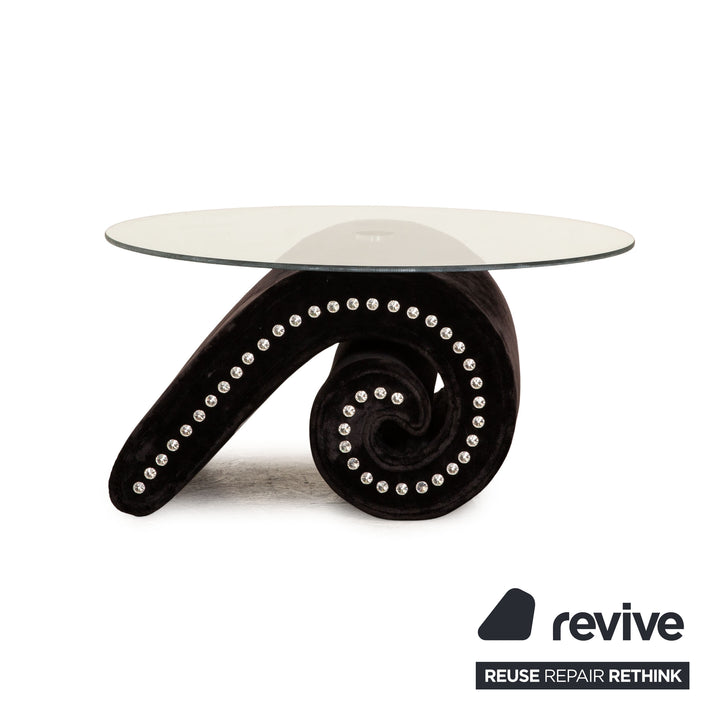 Bretz mammoth glass coffee table black