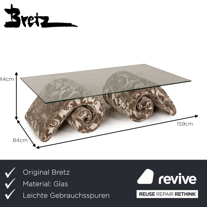 Bretz mammoth glass table Brown coffee table