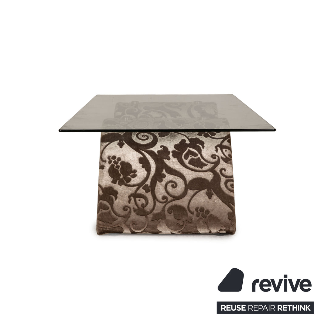 Bretz mammoth glass table Brown coffee table