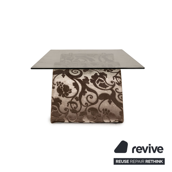 Bretz mammoth glass table Brown coffee table