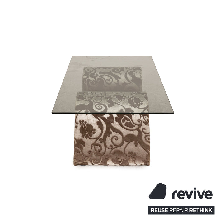 Bretz mammoth glass table Brown coffee table