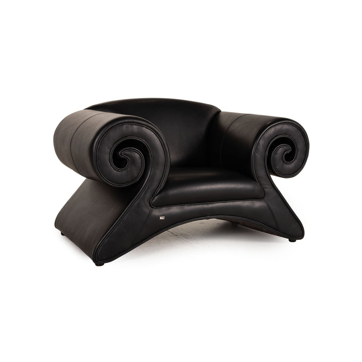 Bretz Mammut Leather Armchair Black Armchair