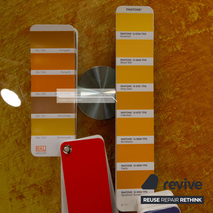 Bretz Mammut Velvet Glass Coffee Table Yellow