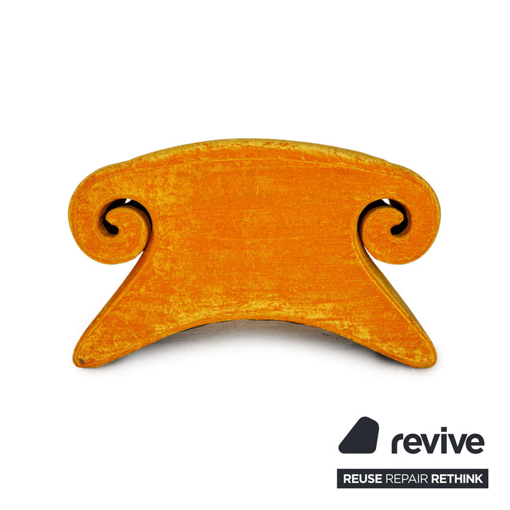 Bretz Mammut Velvet Armchair Set Yellow Table Coffee Table