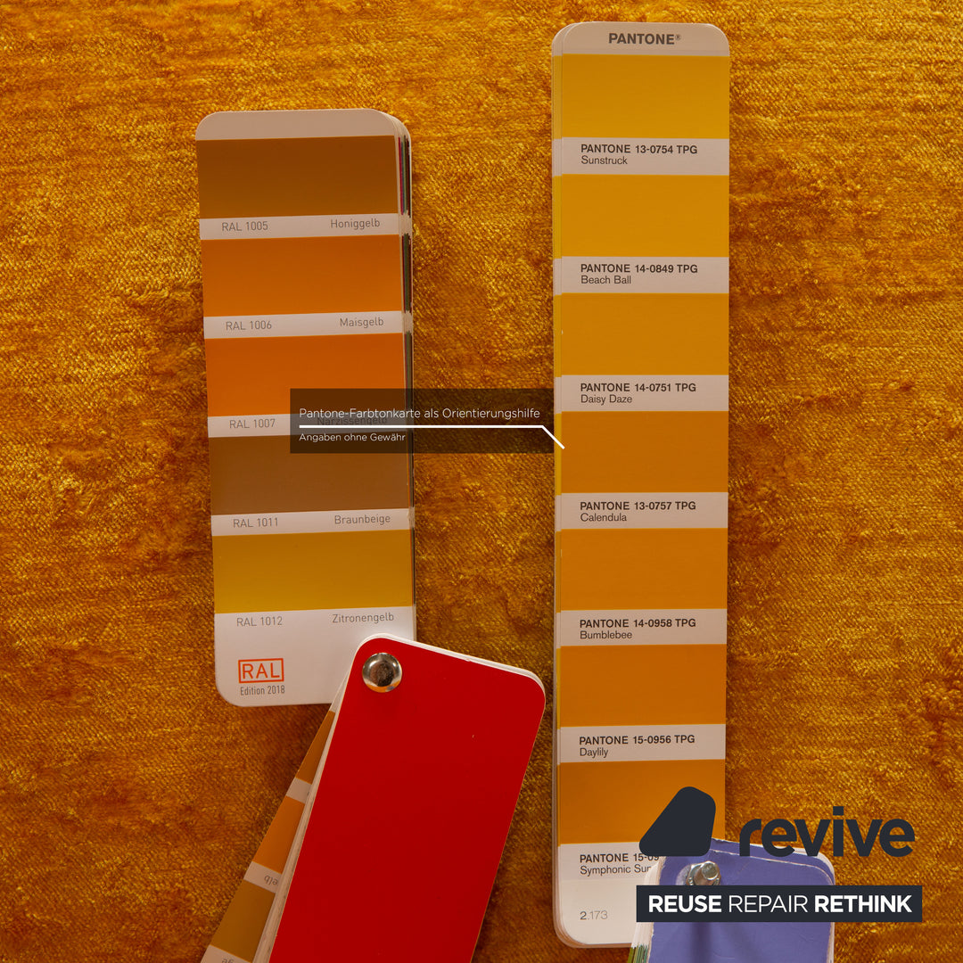 Bretz Mammut Velvet Armchair Set Yellow Table Coffee Table