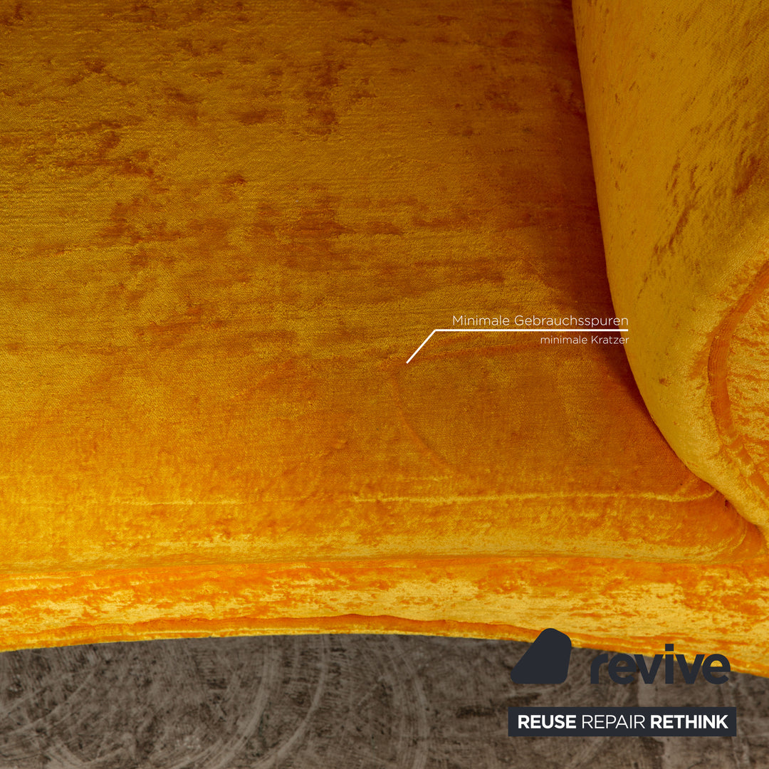 Bretz Mammut Velvet Armchair Yellow