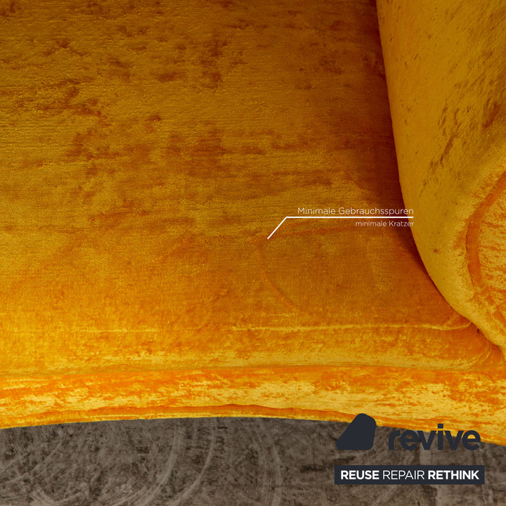 Bretz Mammut Velvet Armchair Yellow