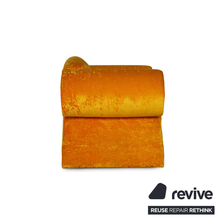 Bretz Mammut Velvet Armchair Yellow