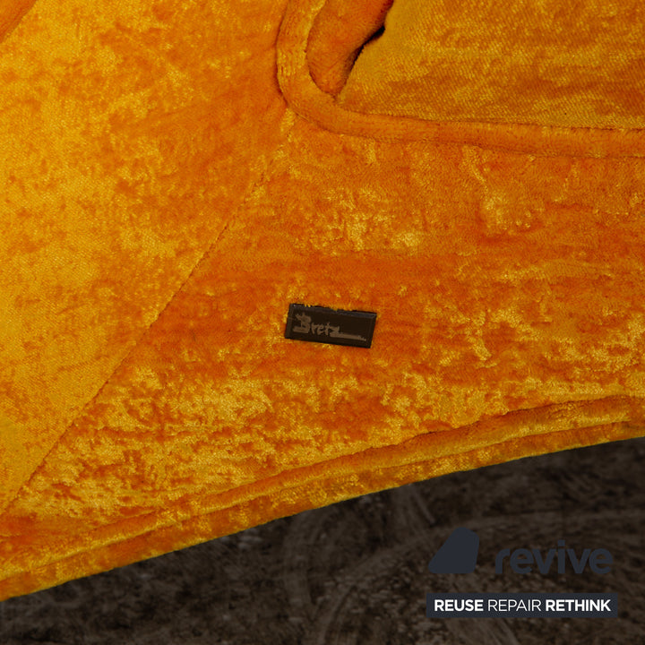 Bretz Mammut Velvet Armchair Yellow